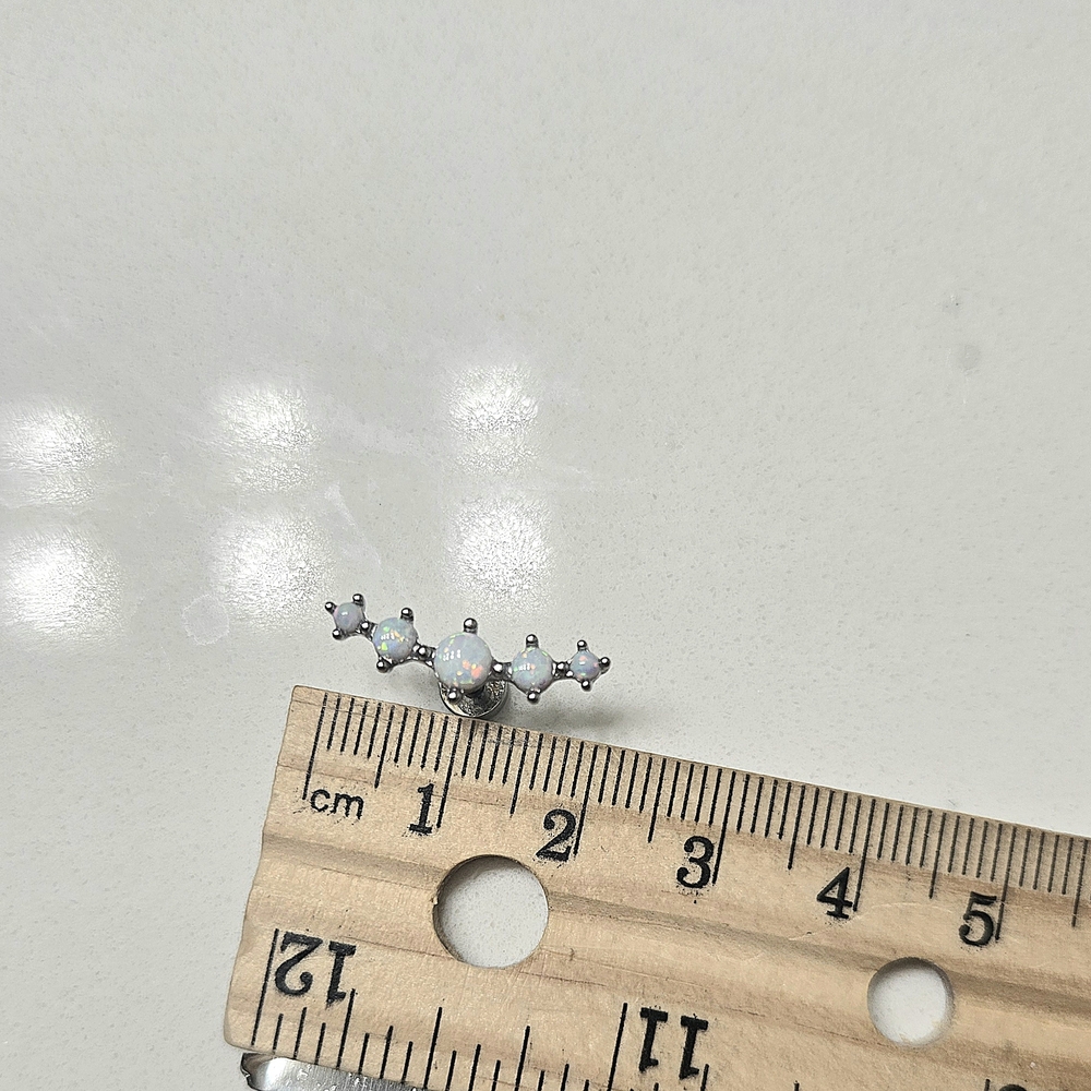 Silver Opal Stud Earrings